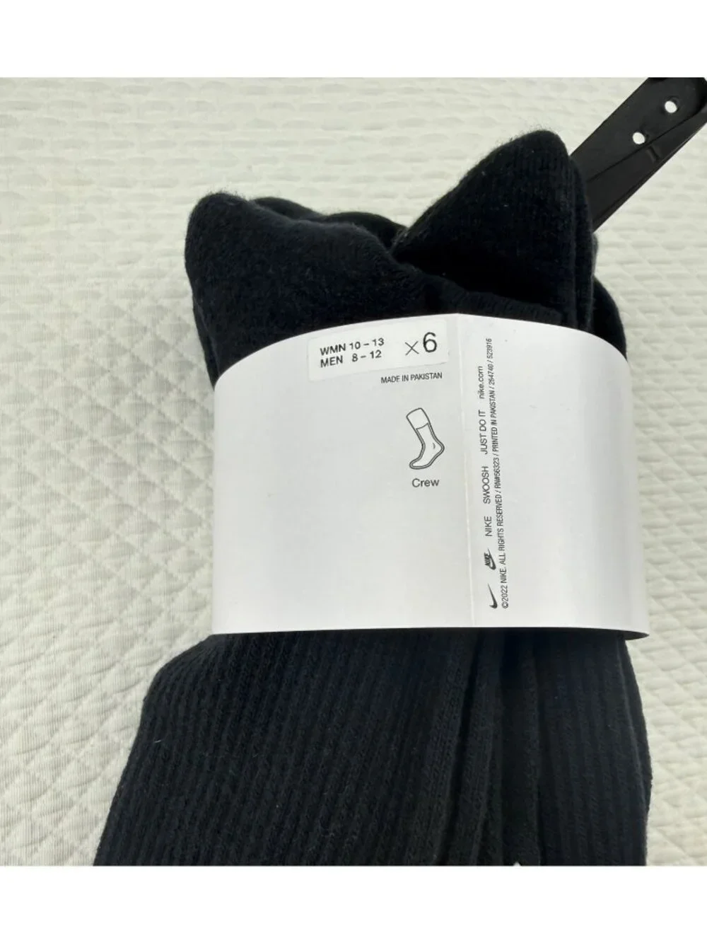 Nike Everyday Plus Dri-FIT Adult Unisex Cushioned 5 Pack Crew Socks Mens L (8-12